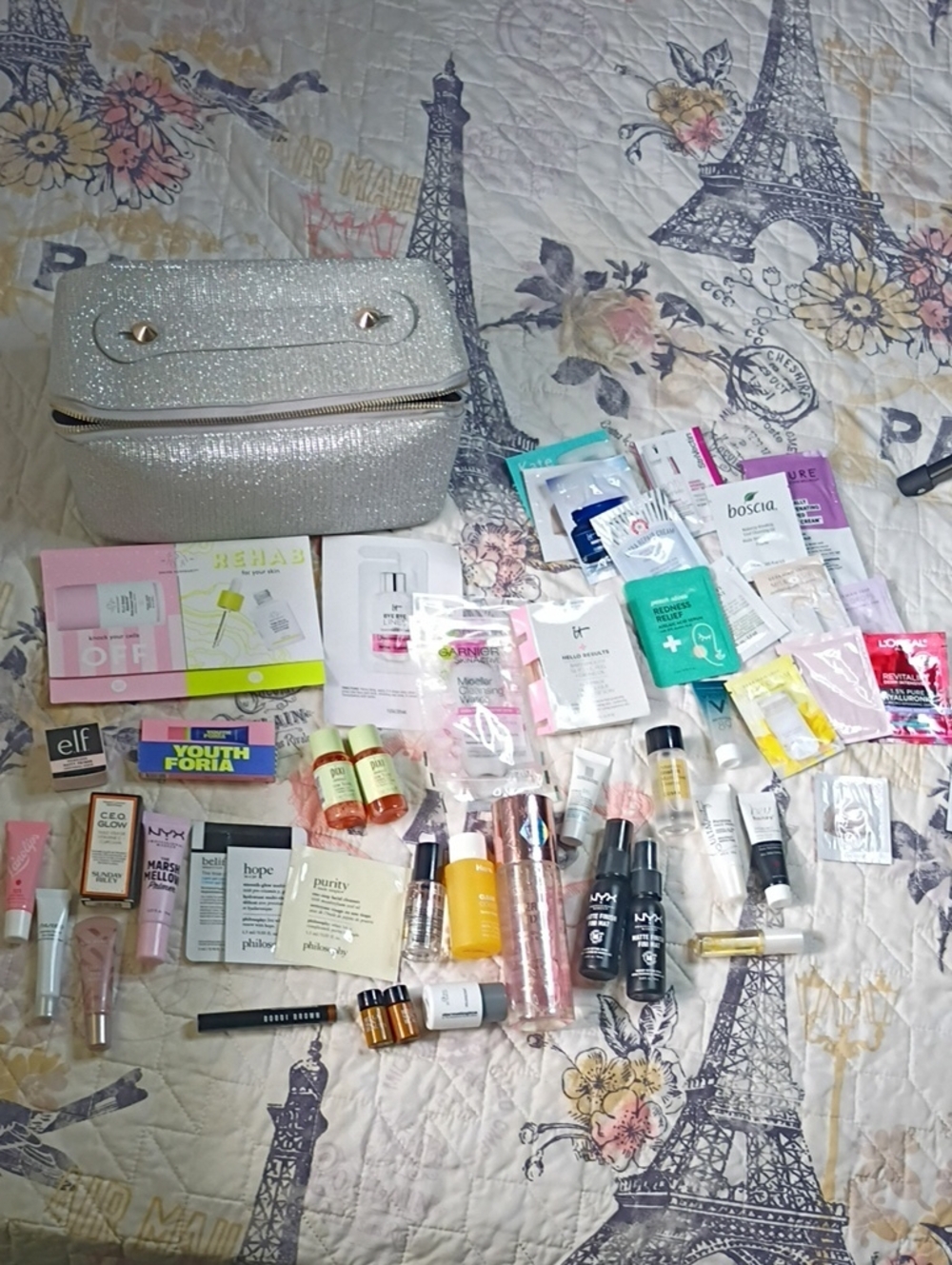 Cosmetic Bag Product Bundle - Women's Toiletry Pouch